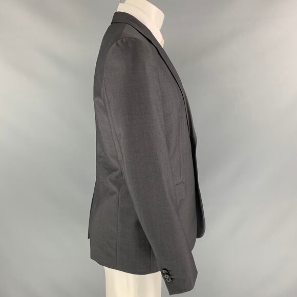 JIL SANDER Size 38 Dark Gray Wool / Mohair Notch Lapel Sport Coat - Picture 3 of 8